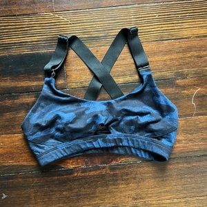 Bombshell Sportswear Blue Camo Sports Bra